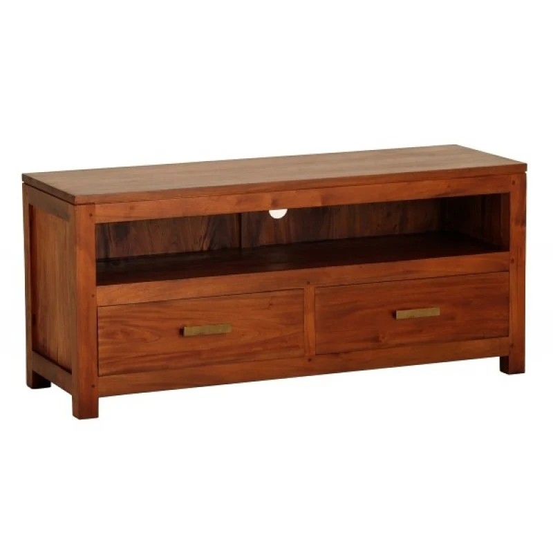 MP - Milan Small TV Console Stand  2 drawers TEK168 SB 002 PNMK ( Chocolate Colour ) - Image 4