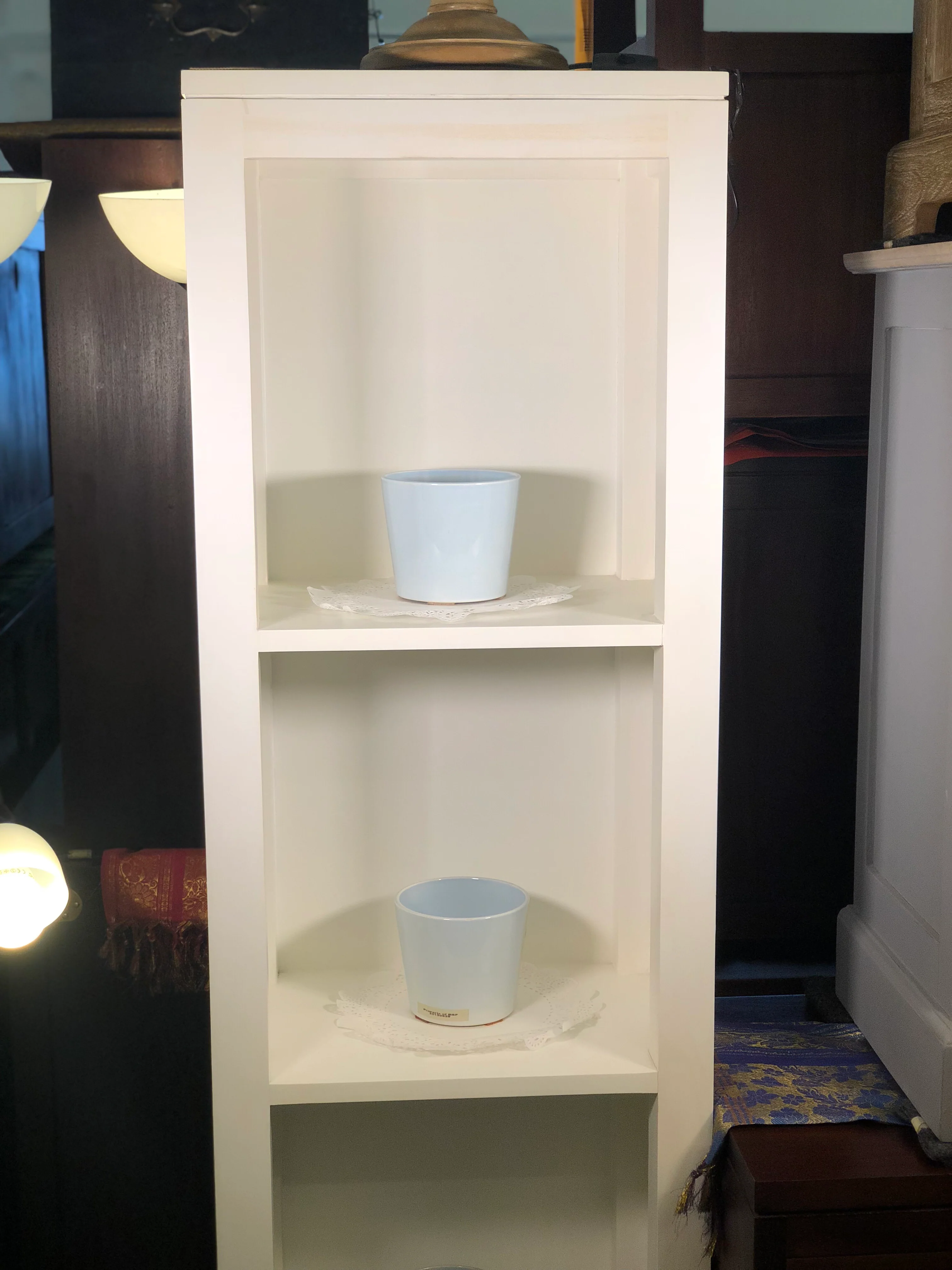 Amsterdam Solid Teak Timber Slim Bookcase - TEK168 BC 000 TA C ( Picture for Reference ) ( White Colour ) - Image 3