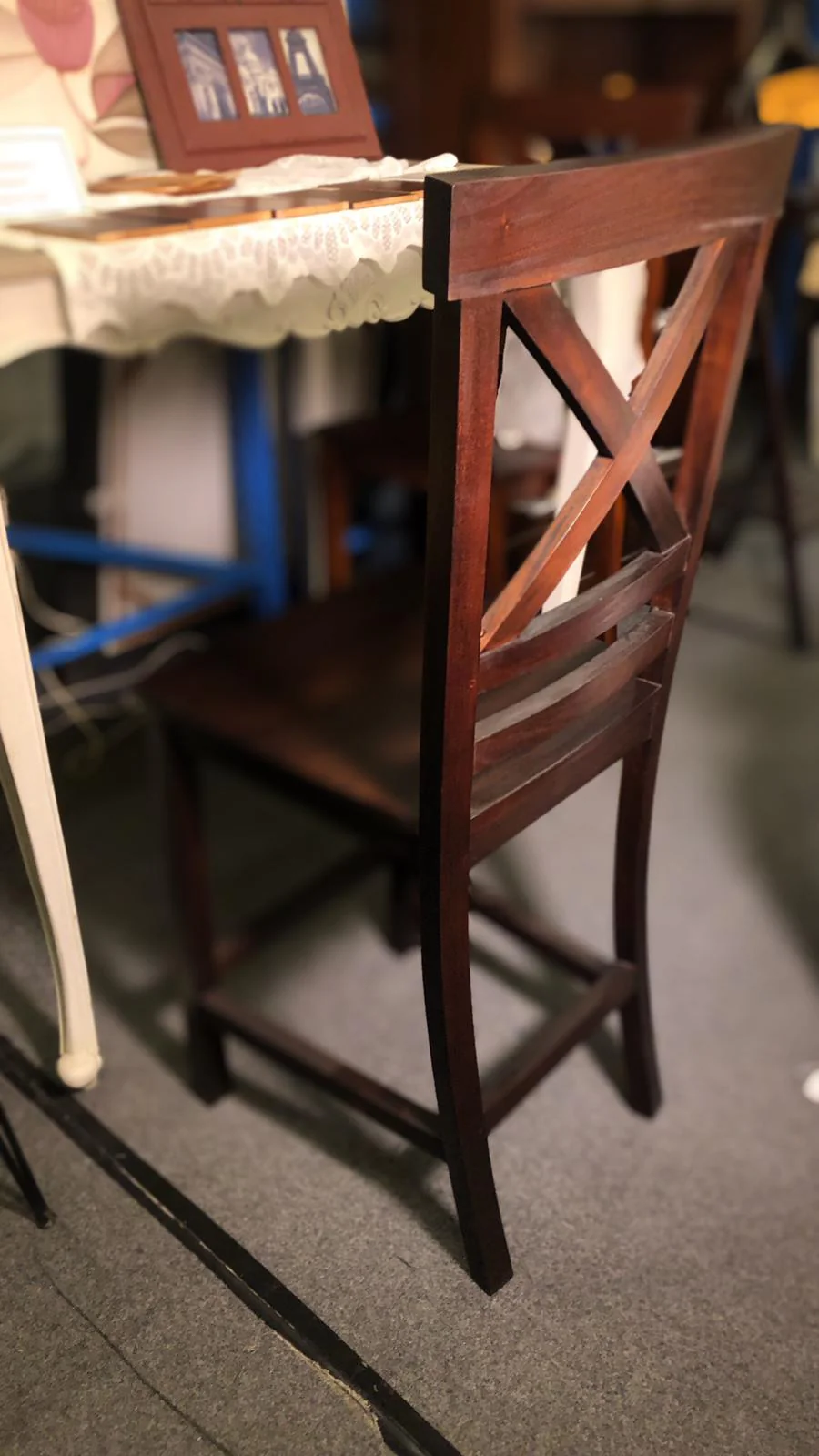 CLEARANCE SALE - Cross Back Tall Dining Chair with Cushion TEK168 CH 000 CROSS ( Picture Illustration Colour for Reference Only ) - Image 5