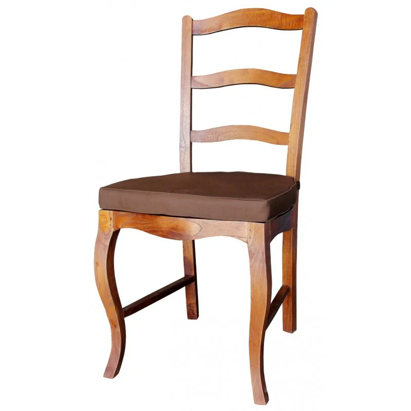 French Provincial Dining Chair with Cushion Mahogany Colour TEK168 CH 000 FP - Image 3