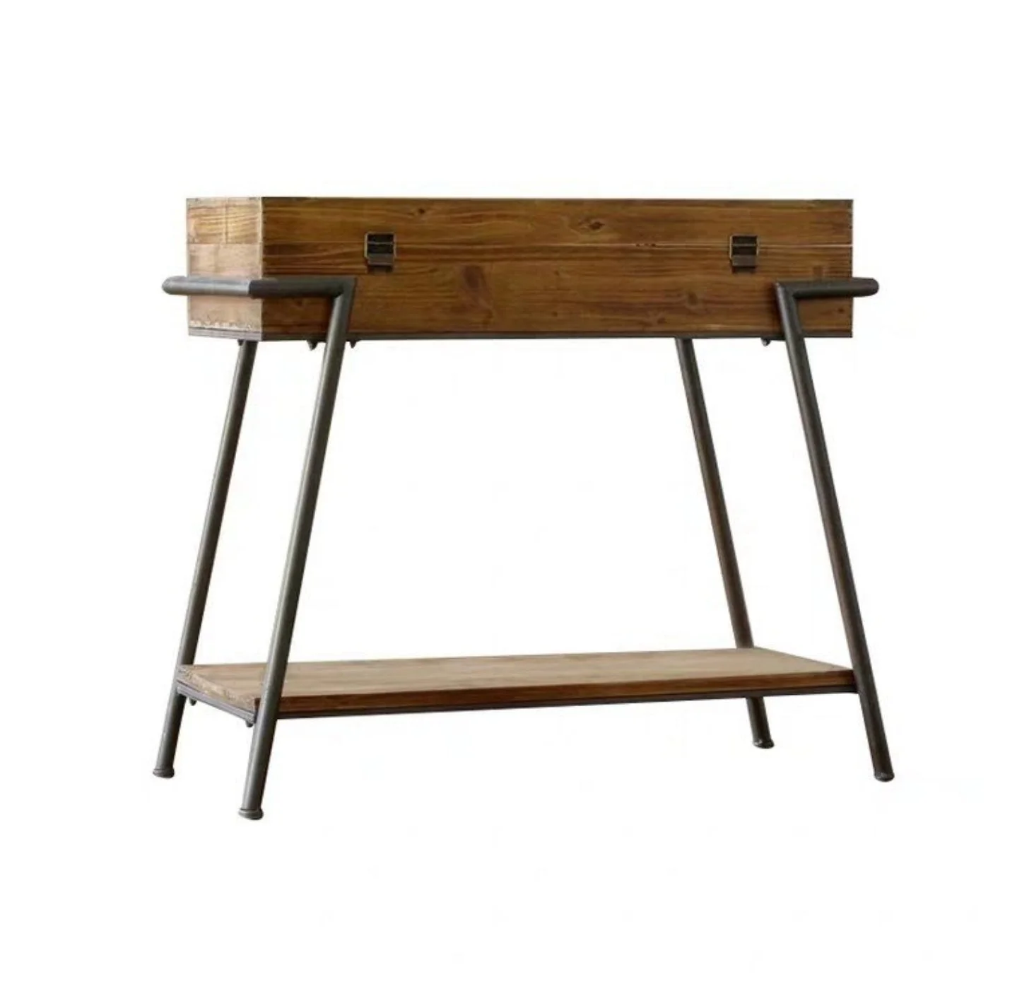 LILA Rustic Reclaimed Solid Wood Hallway Console Table - Image 5