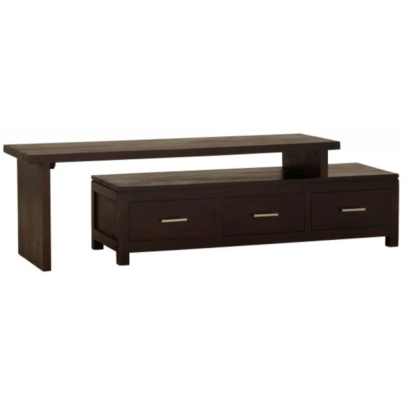 Milan Extension Movable TV Console with 3 Drawers TEK168 TV 003 PNM - Image 4