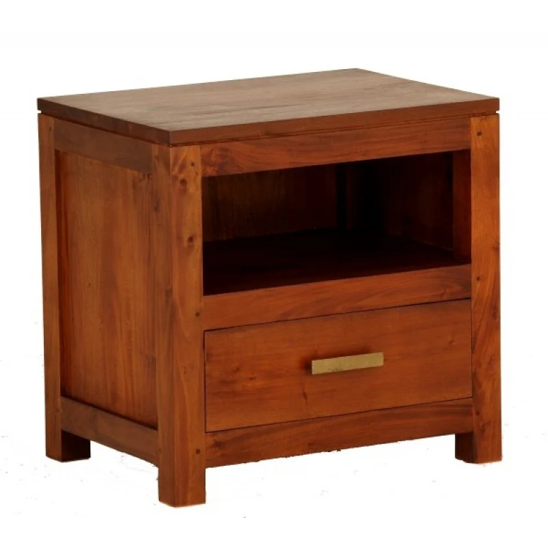 Milan 1 Drawer Lamp Table Side Table Night Stand 1 Drawer ( 55W 40D 54H ) TEK168 LT 001 PNM K - Image 4