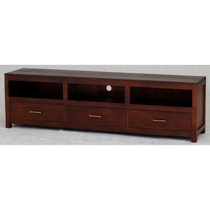 WAREHOUSE SALE Milan TV Console 3 Drawers Full Solid Wood TEK168 SB 003 PNM (Discount $1199, Special Price $999) - Image 4