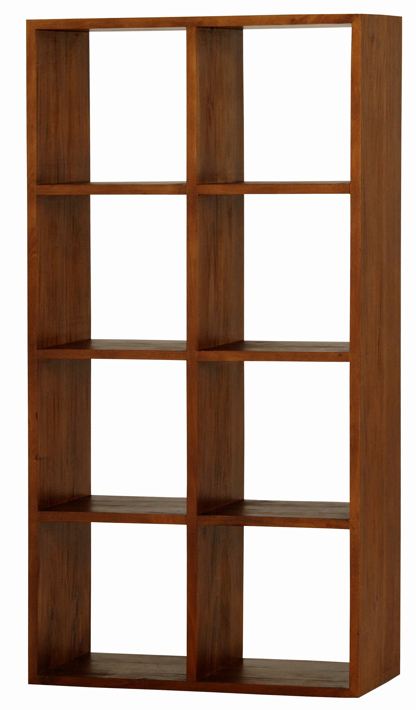 Minimalist Teak Cube Bookcase Display Eight Shelf TEK168 CU 008 RPN ( Chocolate Colour ) - Image 3