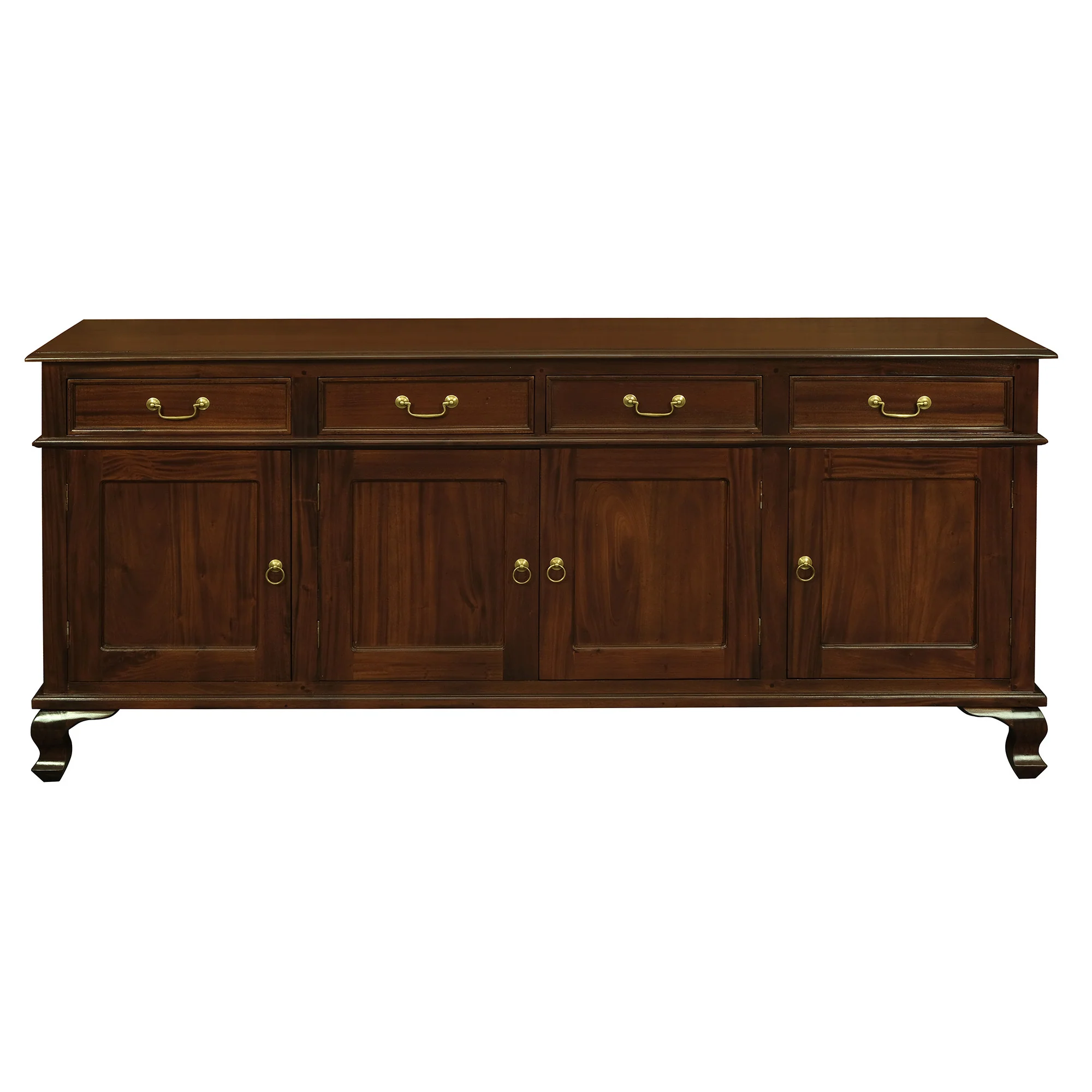 Queen Anna Solid Teak Wood Timber 4 Door 4 Drawer 200cm French Buffet Sideboard Table - White TEK168 SB 404 QA ( Picture for Reference Only ) - Image 10