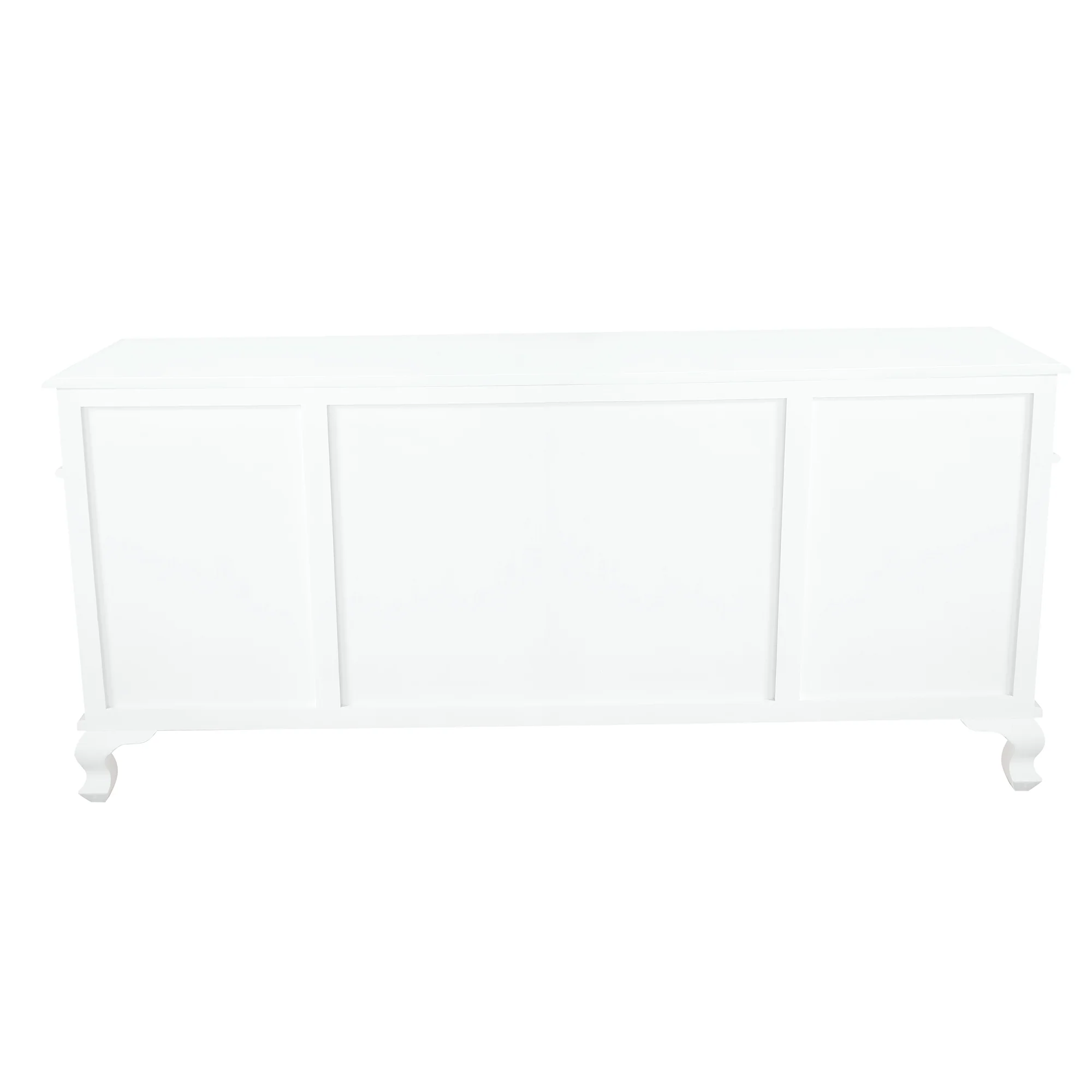 Queen Anna Solid Teak Wood Timber 4 Door 4 Drawer 200cm French Buffet Sideboard Table - White TEK168 SB 404 QA ( Picture for Reference Only ) - Image 7